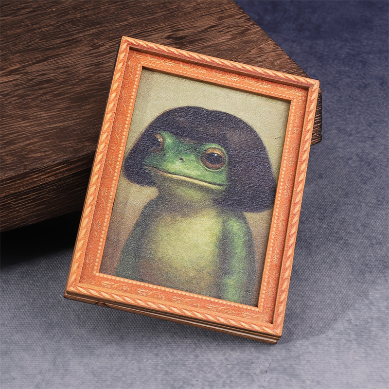 Engraved Wood Frame - Миниатюрная деревянная фоторамка-магнит на холодильник: Забавная
