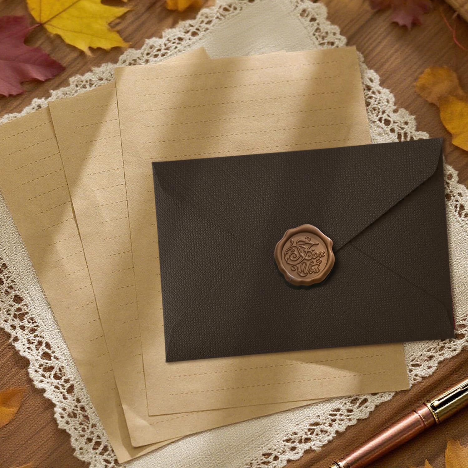 Набор винтажной бумаги для пис – обзор и цена Wax Seal Letter Kit